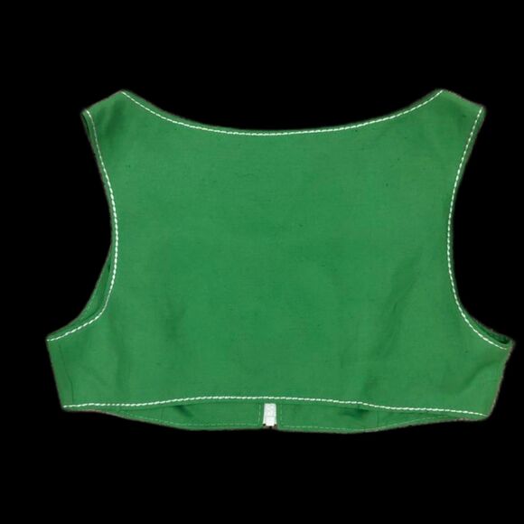 NWT Byblos Designer European Italian Made Green Crop Top Size 44 Medium 10 - Picture 2 of 10